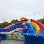 Rainbow Inflatable Water Slide For Pool