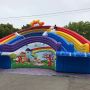 Rainbow Inflatable Water Slide For Pool